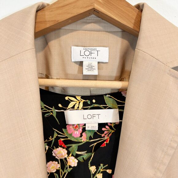 Loft Lightweight Wool Blazer & Floral Top Bundle Size 10p Career Office Classic - Picture 2 of 13